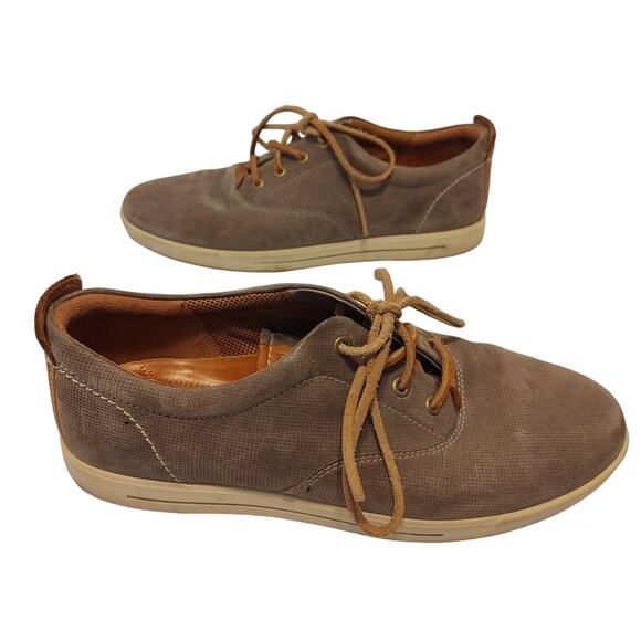 Ecco Kyle Suede Lace Up Casual Lifestyle Shoes Low Top Taupe Mens US 10 EU 43 - Picture 3 of 8